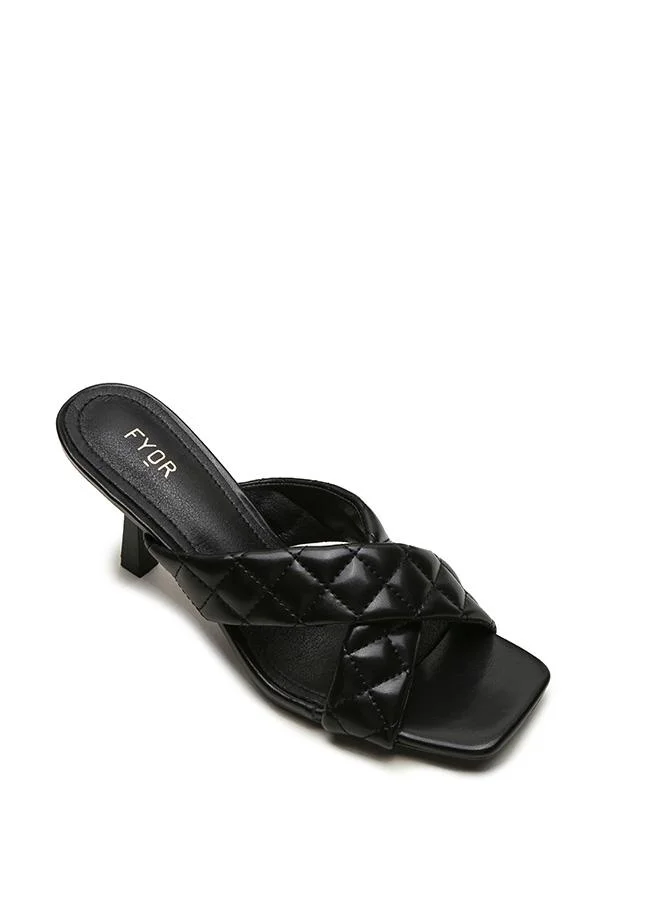 FYOR Quilted Cross-Strap Mule CMJ 06